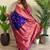 Magenta art silk  woven saree