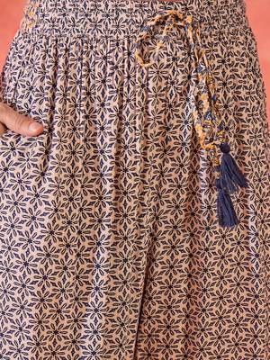 Embroidered v-neck tunic & trousers co-ords 3