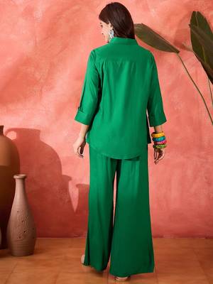 Embroidered shirt & trousers co-ord set 2