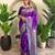 Purple art silk  woven saree