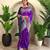 Purple art silk  woven saree