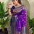 Purple art silk  woven saree