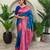 Teal art silk  woven saree