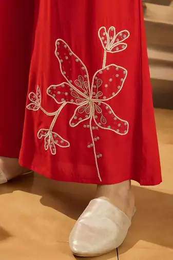 Embroidered shirt & trousers co-ords