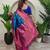 Teal art silk  woven saree
