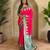 Hot pink art silk  woven saree