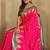 Hot pink art silk  woven saree