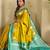 Lemon art silk  woven saree