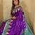 Purple art silk  woven saree
