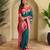 Teal art silk  woven saree