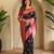 Black art silk  woven saree