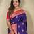 Magenta art silk  woven saree