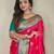 Pink art silk  woven saree