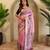 Baby pink art silk  woven saree