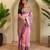 Baby pink art silk  woven saree