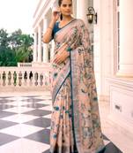 Premium tussar silk saree with elegant viscose zari border