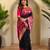 Black art silk  woven saree