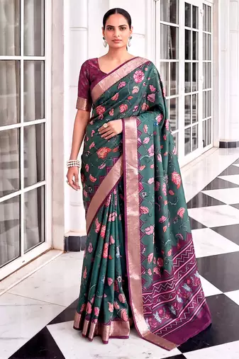 Premium tussar silk saree with elegant viscose zari border