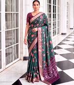 Premium tussar silk saree with elegant viscose zari border