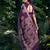 Traditional printed slub silk zari border saree
