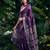 Traditional printed slub silk zari border saree