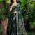 Traditional printed slub silk zari border saree