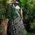 Traditional printed slub silk zari border saree