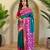 Teal art silk  woven saree