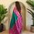 Teal art silk  woven saree