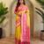 Yellow art silk  woven saree