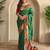 Green art silk  woven saree