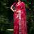 Traditional printed slub silk zari border saree