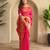 Hot pink art silk  woven saree