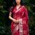 Traditional printed slub silk zari border saree