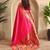 Hot pink art silk  woven saree