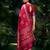 Traditional printed slub silk zari border saree