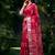 Traditional printed slub silk zari border saree