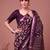 Printed slub silk saree with zari border