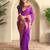 Purple art silk  woven saree