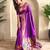 Purple art silk  woven saree