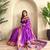 Purple art silk  woven saree
