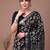 Printed slub silk saree with zari border
