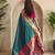 Teal art silk  woven saree