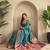 Teal art silk  woven saree