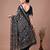 Printed slub silk saree with zari border