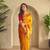 Yellow art silk  woven saree