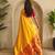 Yellow art silk  woven saree