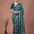 Printed slub silk saree with zari border