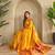 Yellow art silk  woven saree