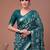 Printed slub silk saree with zari border